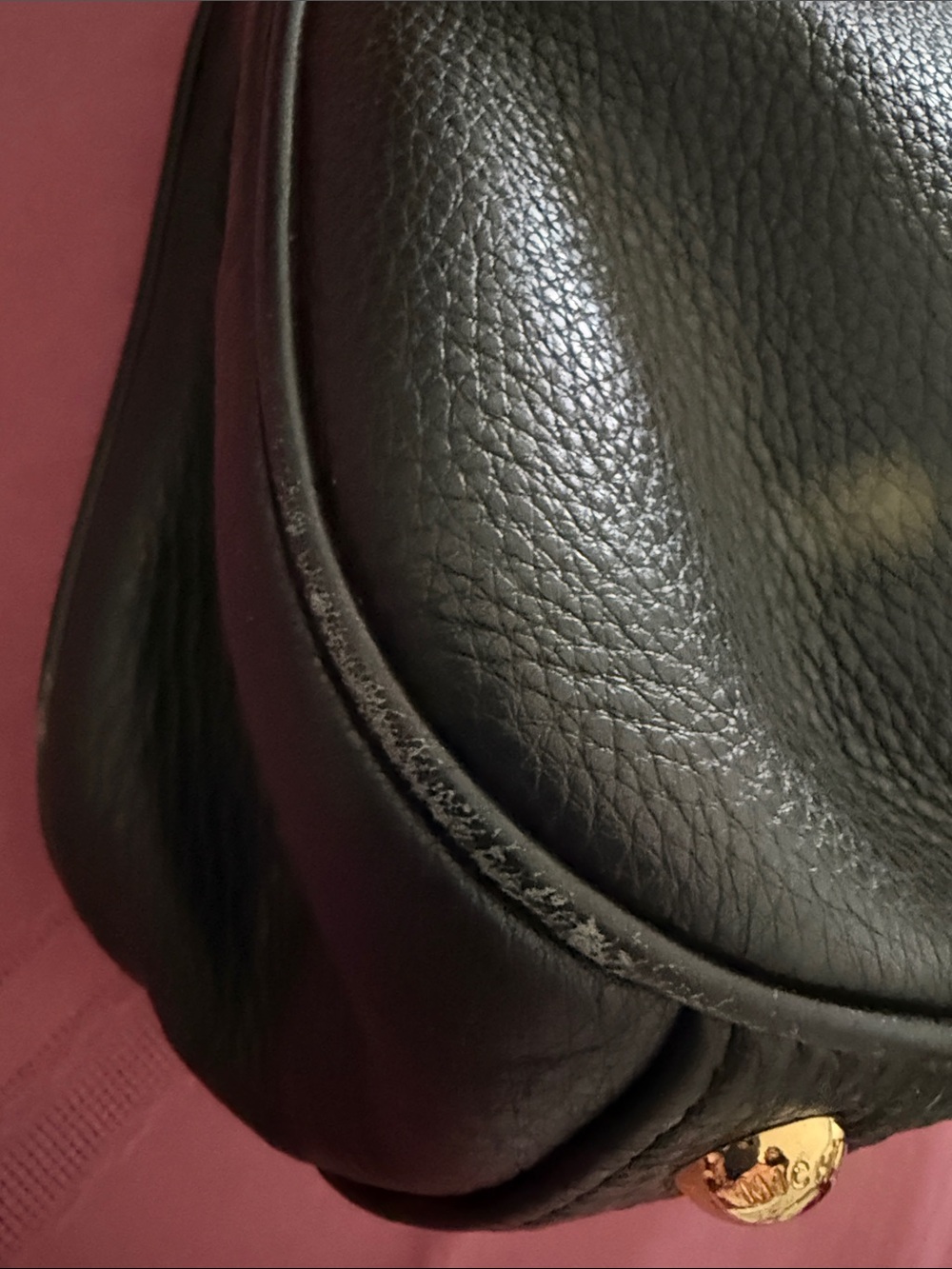 Michael Kors "Fulton Chain" Pebbled Leather Shoulder Bag - Picture 8 of 15